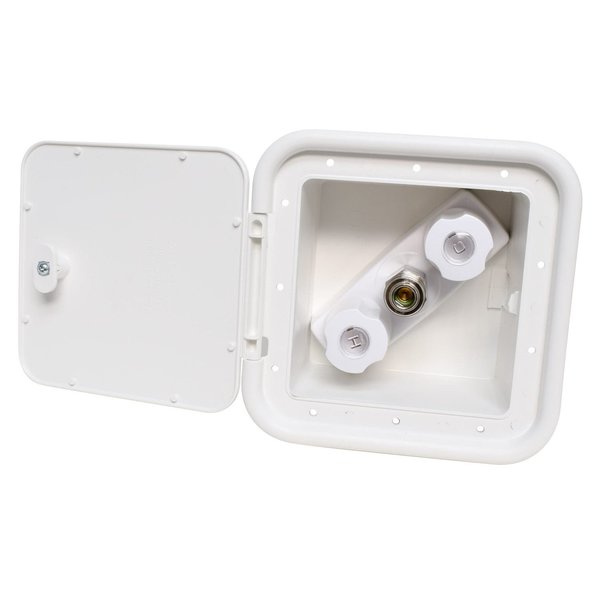 Valterra SPRAY-AWAY HOT AND COLD OUTLET W/ QUICK CONNECT, PLASTIC, WHITE PF247201